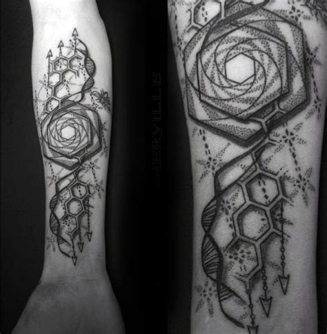 80 Honeycomb Tattoo Designs For Men Hexagon Ink Ideas