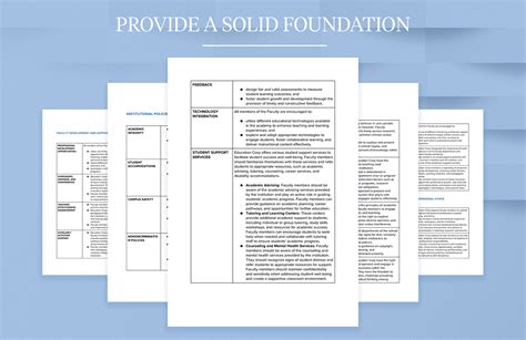 Education Faculty Handbook Template in Word, PDF, Google Docs - Download | Template.net