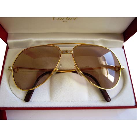 Cartier Sunglasses Golden Metal Ref 40270 Joli Closet