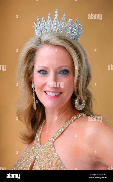 Portrait Of A Woman Wearing A Tiara Stock Photo Alamy