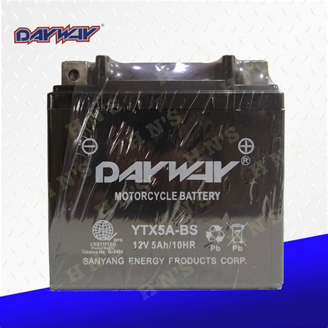 DAYWAY YTX5A BS Maintenance Free Motorcycle Battery Suzuki Raider 150