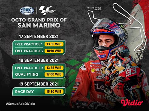 Live Streaming MotoGP San Marino 2021 Pekan Ini Di FOX Sports Vidio