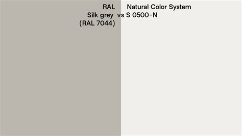 Ral Silk Grey Ral Vs Natural Color System S N Side By Side