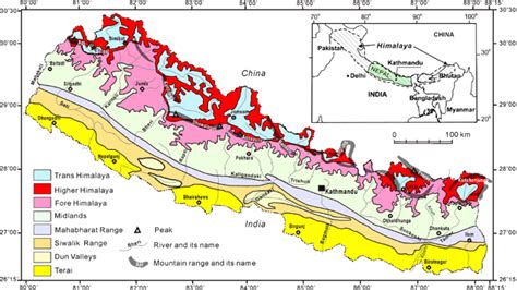 Atlas Nepal Physiography