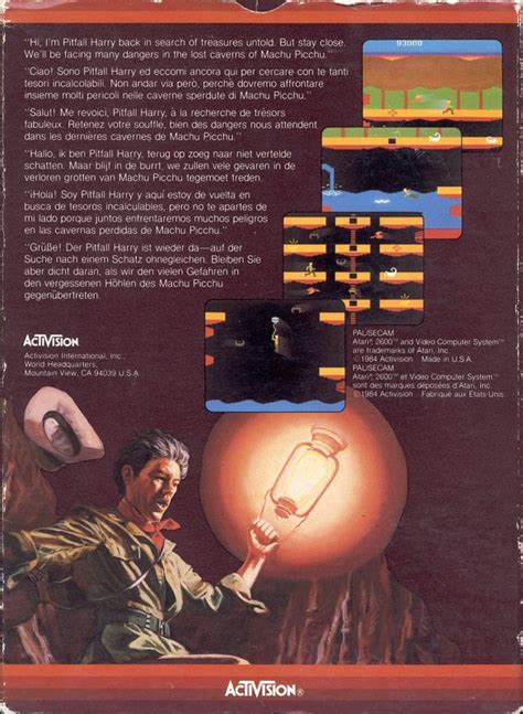 Pitfall Ii Lost Caverns 1984 Box Cover Art Mobygames