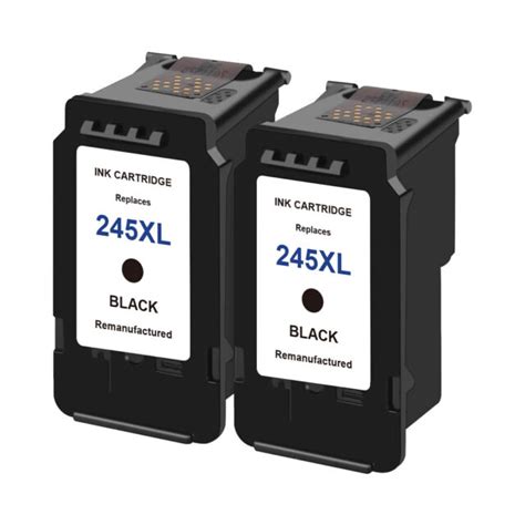 2 Pg 245xl Black Remanufactured Ink Cartridge For Canon Pixma Mg2522