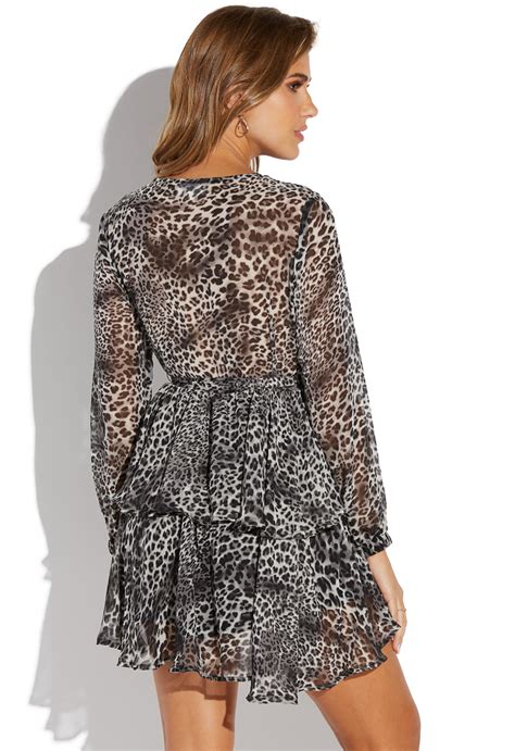 CHEETAH PRINT WRAP DRESS - ShoeDazzle