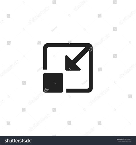 Exit Full Screen Icon Minimize Symbol Vector Royalty Free Stock