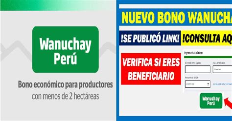 Bono Wanuchay Consulta Si Eres Beneficiario