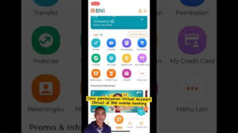 Cara Bayar Virtual Account Briva BNI Mobile Banking YouTube