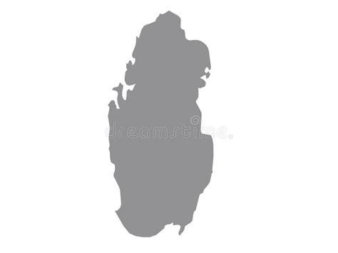 Qatar Map The State Of Qatar Stock Illustration Illustration Of