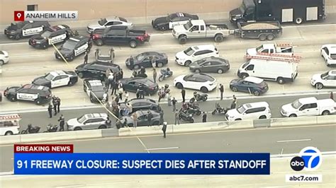 91 Freeway Standoff In Anaheim California Suspect Id D As Efrain Quezada Of La Puente After