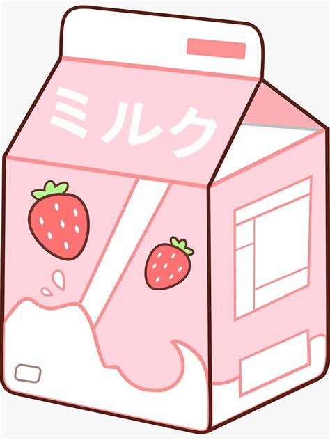 Strawberry Milk Sticker For Sale By Beereckless Redbubble