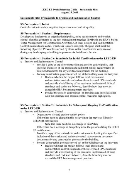 Pdf Sustainable Sites Prerequisite Erosion And Sedimentation