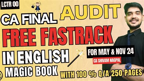 CA Final Audit FREE FASTTRACK BATCH In English SCORE 70 In Audit May