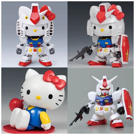 全新有盒 Hello Kitty X 高達 限定 模型 Sd Ex Standard Hello Kitty X Rx 78 2 Gundam