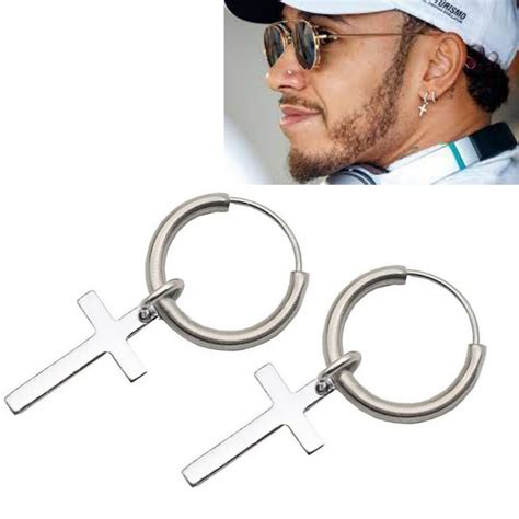 Brinco Masculino Argola Cruz Folheado Gold Estilo Neymar Shopee Brasil