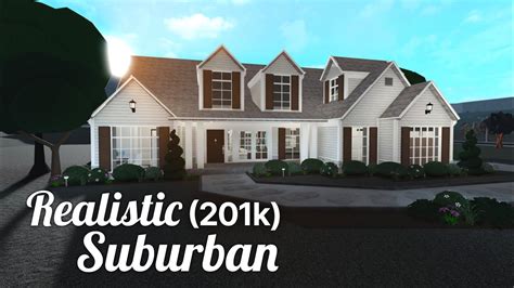 Roblox Bloxburg Realistic Suburban Home K Tour Speedbuild