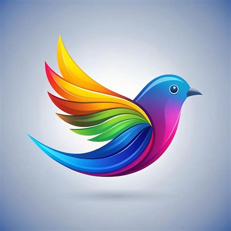 Free Vector Colorful Bird Illustration Gradient Bird Colorful Logo