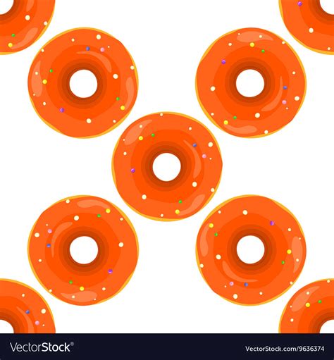 Donut Seamless Background Texture Pattern Vector Image