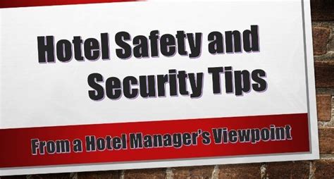 Hotel Safety Tips Hotel Safety Security Tips Safety Tips