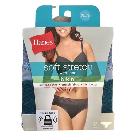 Hanes Pack Soft Stretch Lace Bikini Panties For Women Size S XL Walmart