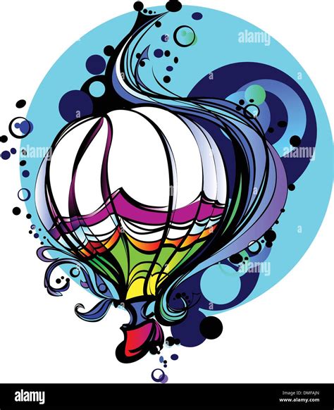 Colorful Vector Illustration Of A Hot Air Balloon Stock Vector Image Art Alamy