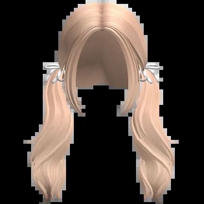 Cute Curled Adorable Pigtails W Bows Blonde Roblox Item Rolimon S