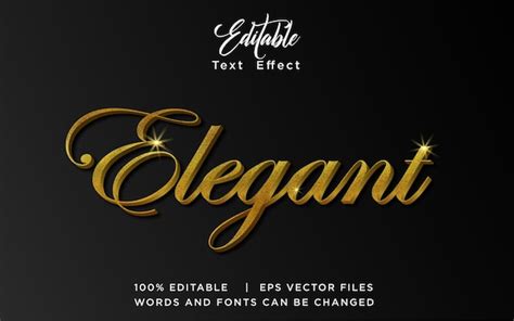 Effet De Style De Texte Modifiable L Gant Vecteur Premium