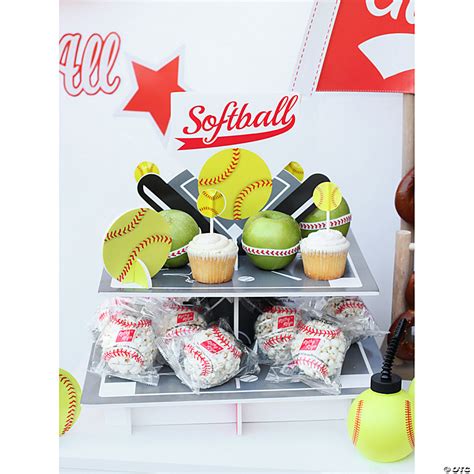 Softball Party Cupcake Stand Oriental Trading