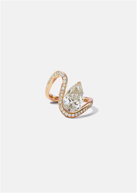 Floating Diamond Trace Pavé Ring Katkim