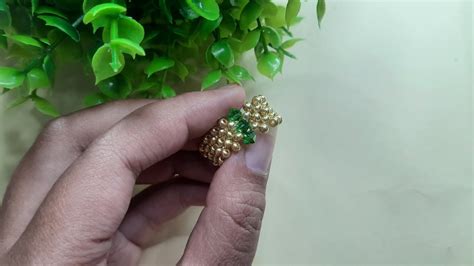 Diy Beaded Ring Tutorialhow To Make Beads Ring At Homebeading