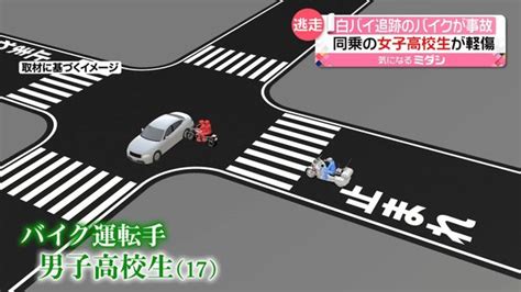 白バイ追跡中2人乗りバイクが衝突事故 同乗していた女子高校生が軽傷 広島・福山市 ライブドアニュース