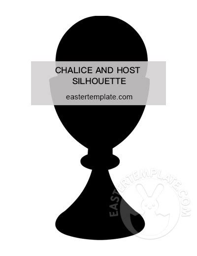 Chalice And Host Silhouette Easter Template