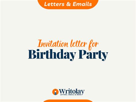 Birthday Party Invitation Letter 4 Free Templates Writolay