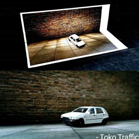 Diorama Papercraft Wall Floor Photography Hot Wheels Tomica Matchbox Etc Diorama Papercraft