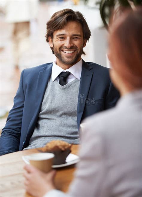 Team Smile And Businessman Meeting At Coffee Shop With Colleague For