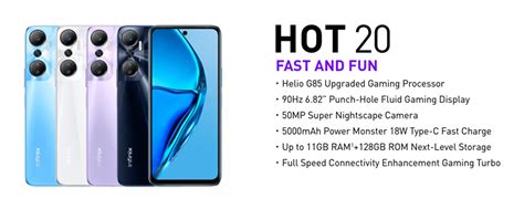 World Premiere Infinix Hot Gb Gb Smartphone Inch Hz Screen Helio G Mobile Phone