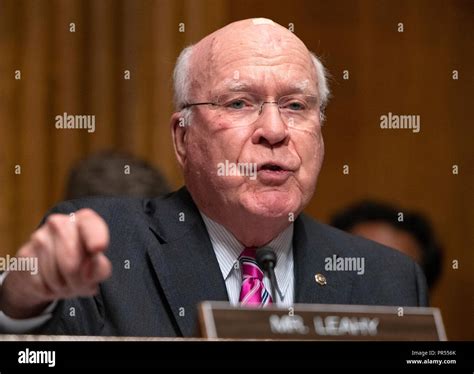 El Senador Estadounidense Patrick Leahy Dem Crata De Vermont Hace Una