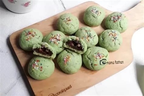 Membuat Mochi Cookies Pandan Lezat Dan Lumer Dimulut Kaya Akan Coklat