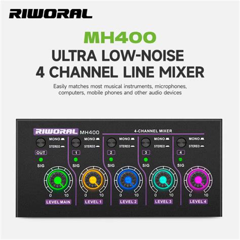 Riworal Mh Channel Mini Mixer Audio Sound System Audio Interface