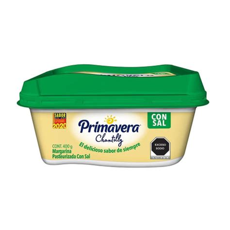 Margarina Primavera Chantilly Chantilly Pasteurizada Con Sal 400 G