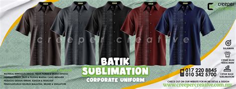Baju Korporat Batik Design Terkini Dan Up To Date Dari Creeper Creative