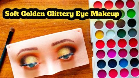 Soft Golden Glitter Eye Makeup Tutorial Step By Step Bridal Eye Makeup Practice Board Make