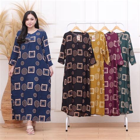 Jual LONGDRESS CABUTAN BUSUI LD 110 DASTER BATIK LENGAN PANJANG KANCING