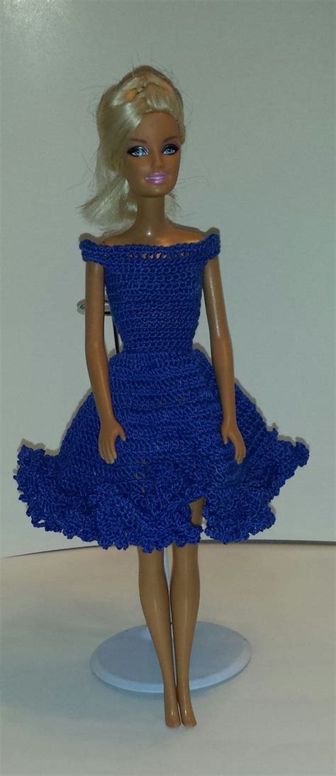 Crochet Barbie Dress Fashion Doll Crocheted Clothing Etsy Barbie