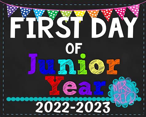 First Day Of Junior Year Sign 2022 2023 First Day Of School Etsy