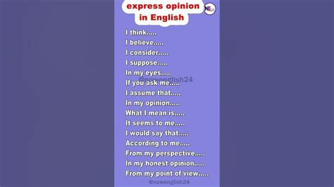 How To Express Opinion In English Shorts Youtube