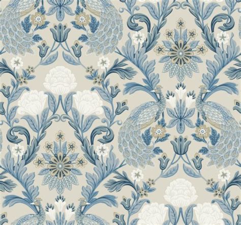 Tapeta Pawie I Kwiaty York Wallcoverings AC9105 Plume Dynasty Art