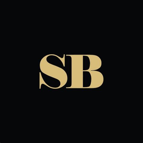 Logotipo De Letras Do Alfabeto Sb S E Monograma B Vetor Premium